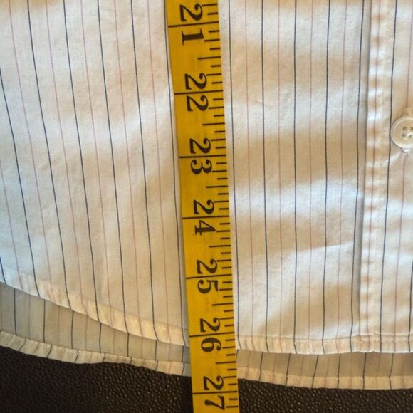 Zadig & Voltaire Tais Raye White Shirt with Blue and Pink Stripes I Love You S - Picture 13 of 14